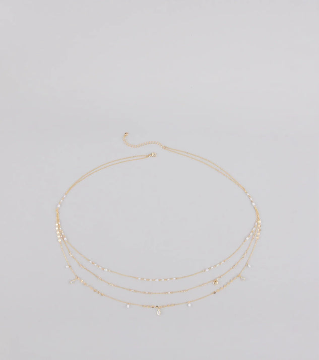 Casual Glamour Faux Pearl Belly Chain