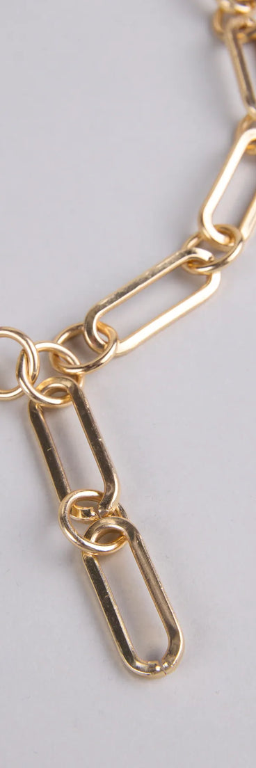 Link Up Luxe Lariat Statement Necklace