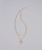 Fashionable Faith Layered Cross Pendant Necklace