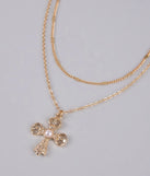 Fashionable Faith Layered Cross Pendant Necklace