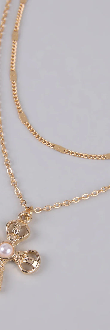 Fashionable Faith Layered Cross Pendant Necklace