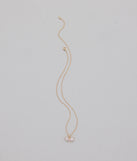 Dainty Glam Cubic Zirconia Bow Charm Necklace