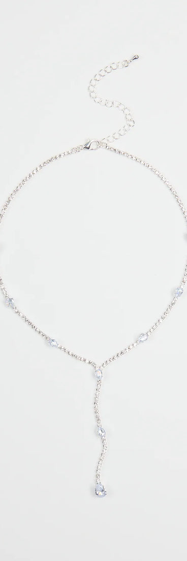 Luxe Aura Cubic Zirconia Lariat Necklace