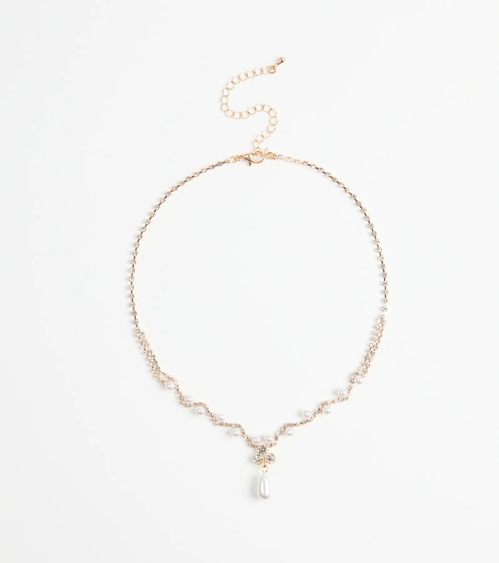 【LAZY DAWN】pearl connect chain necklace N038〜ネックレス Pearl Pendant Statement Necklace For Women | Factory