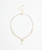 Chic Elegance Rhinestone And Pearl Necklace