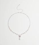 Chic Elegance Rhinestone And Pearl Necklace