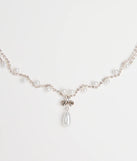 Chic Elegance Rhinestone And Pearl Necklace