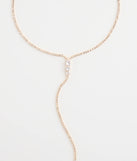 Chic Cubic Zirconia Choker Lariat Necklace