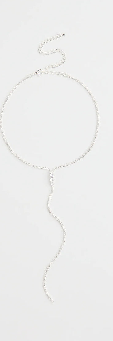Chic Cubic Zirconia Choker Lariat Necklace