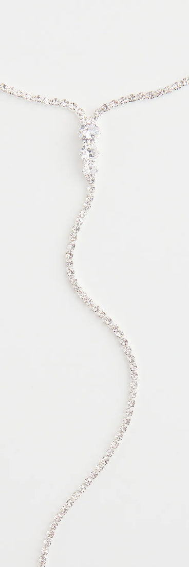 Chic Cubic Zirconia Choker Lariat Necklace