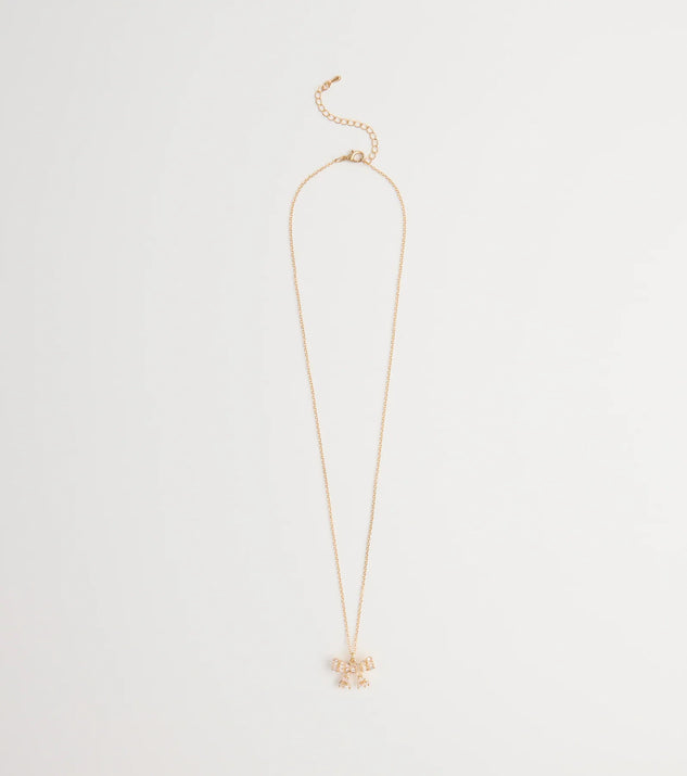 【お得】 Cutest Windsor | Necklace Bow Zirconia Cubic Glam その他
