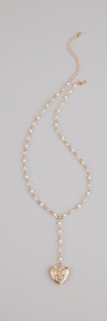 Heart To Heart Pearl Chain Locket Necklace