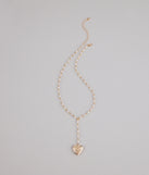 Heart to Heart Pearl Chain Locket Necklace