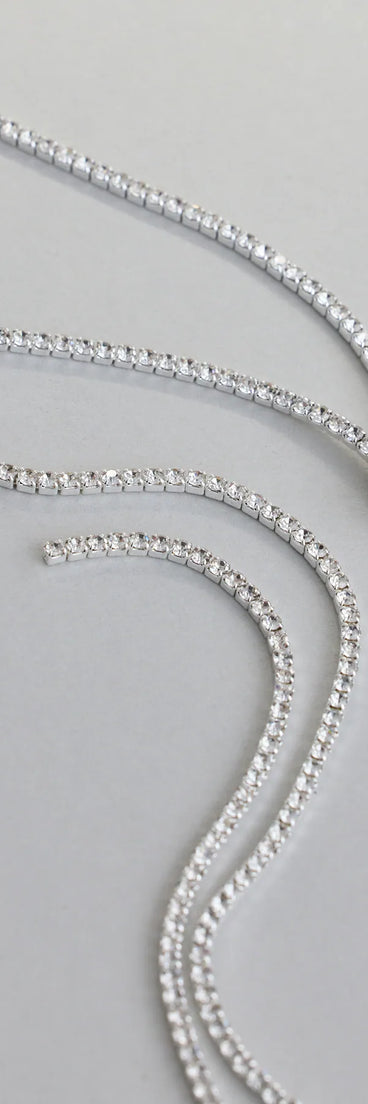 Elegant Rhinestone Long Necklace