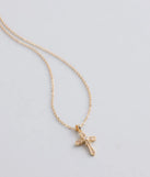 Divine Shine Cubic Zirconia Cross Necklace