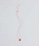 Sweet Summer Cherry Charm Necklace