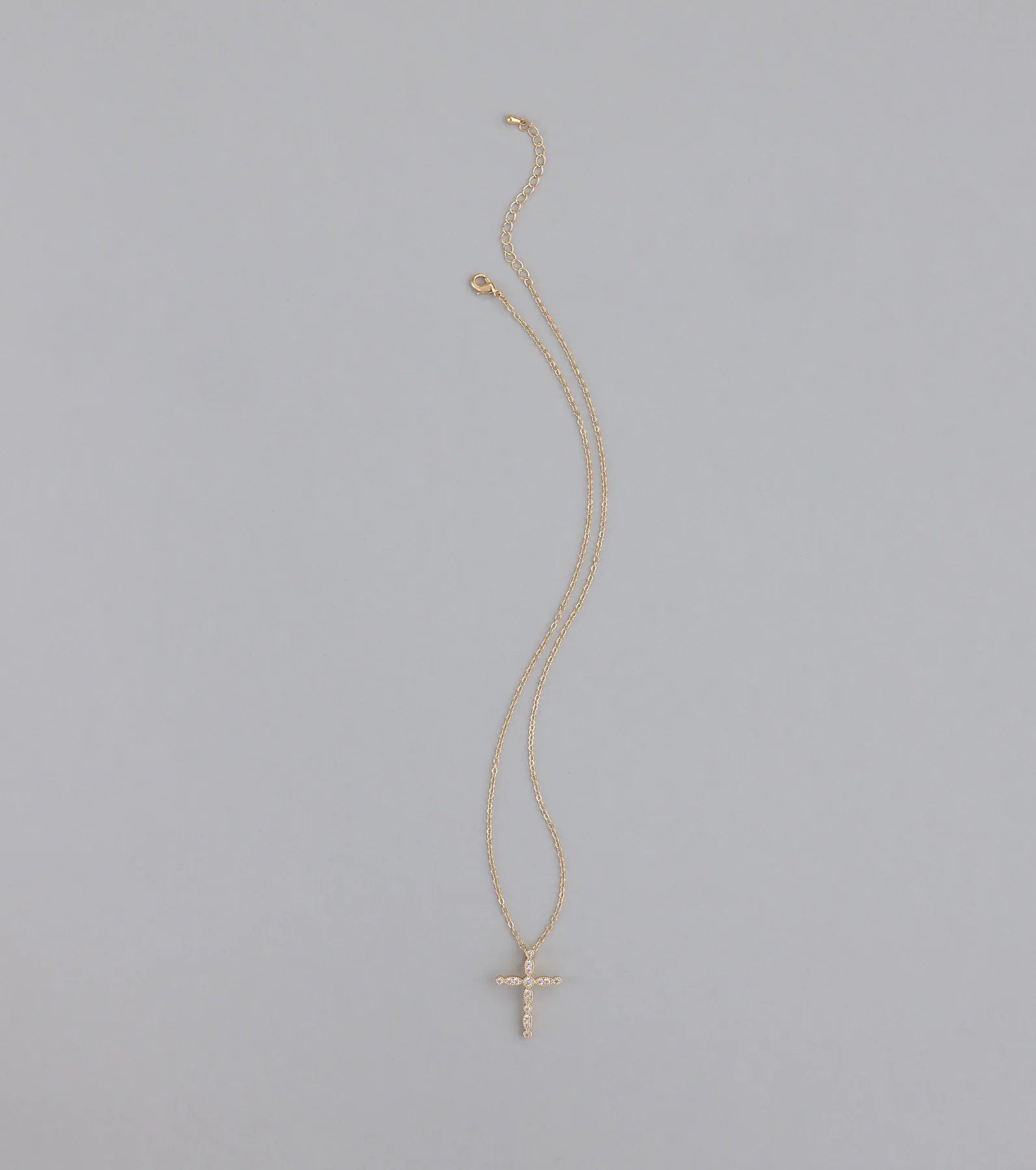堅実な究極の Divine Sparkle Cubic Zirconia Cross Necklace | Windsor その他