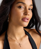 Divine Sparkle Cubic Zirconia Cross Necklace