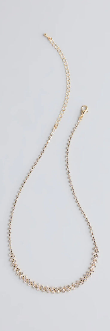 Hidden Gem Rhinestone Bar Necklace