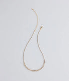Hidden Gem Rhinestone Bar Necklace