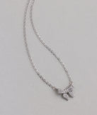 Chic Perfection Cubic Zirconia Bow Necklace