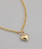 So Adorable Heart Charm Chain Necklace