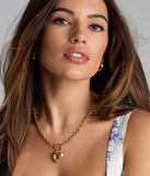 So Adorable Heart Charm Chain Necklace
