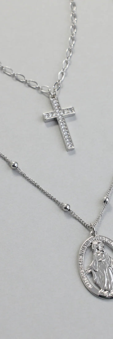 Showcase Faith Pendant Layered Necklace