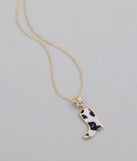 Southern Charm Faux Fur Cowboy Boot Necklace
