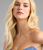 Sweet Trend Bow Pearl Layered Necklace