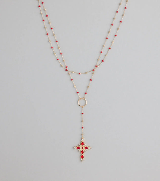 Bless Your Drama Layered Cross Necklace | Windsor