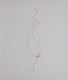 Pretty Please Bow and Pearl Necklace