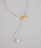 Pretty Please Bow and Pearl Necklace