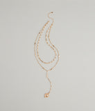 Polished Glow Layered Lariat Pendant Necklace