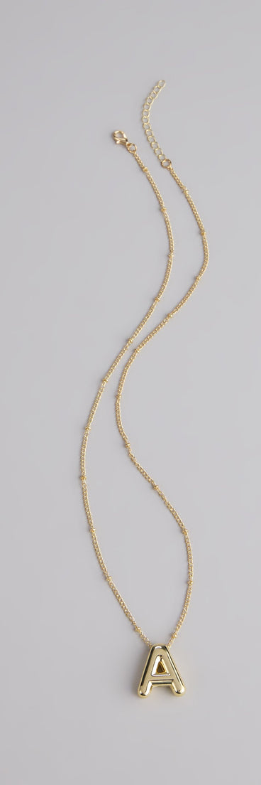 Style your vibe in seconds with the Say It Bold Bubble Letter Charm Necklace, a fashion accessories essential that completes any outfit with ease.