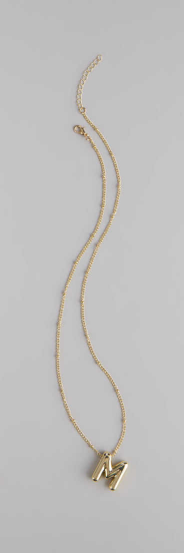 Say It Bold Bubble Letter Charm Necklace