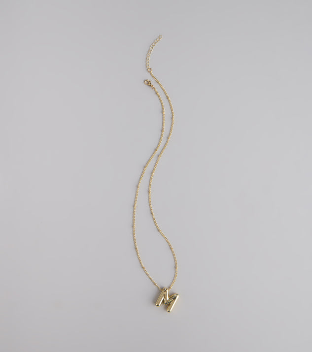 Say It Bold Bubble Letter Charm Necklace