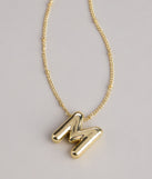 Say It Bold Bubble Letter Charm Necklace