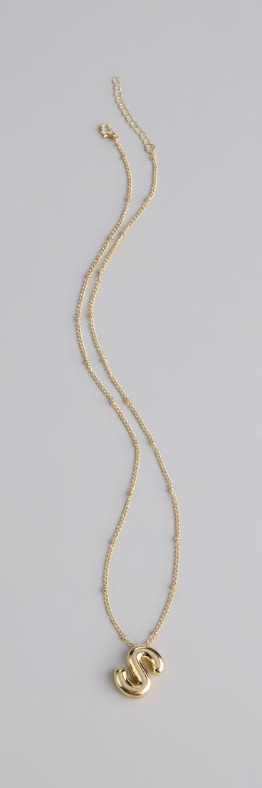 Style your vibe in seconds with the Say It Bold Bubble Letter Charm Necklace, a fashion accessories essential that completes any outfit with ease.