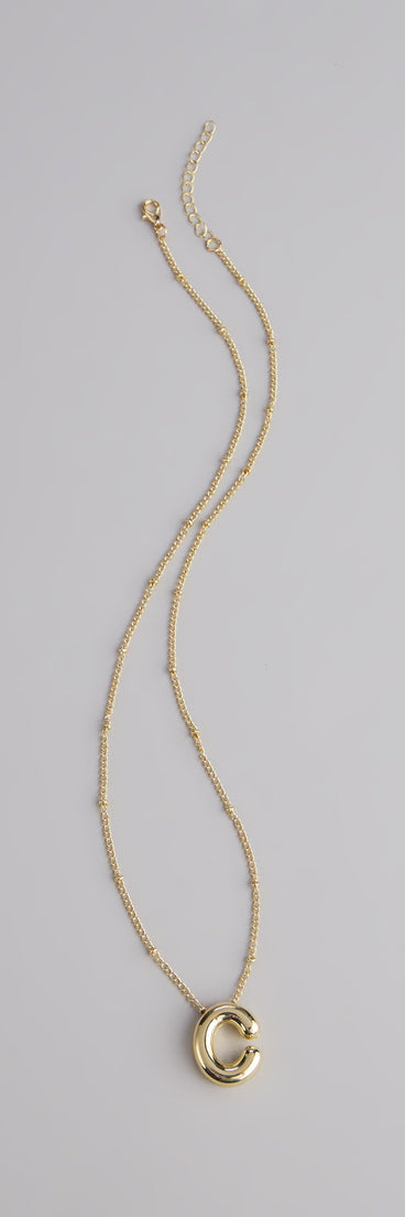 Say It Bold Bubble Letter Charm Necklace