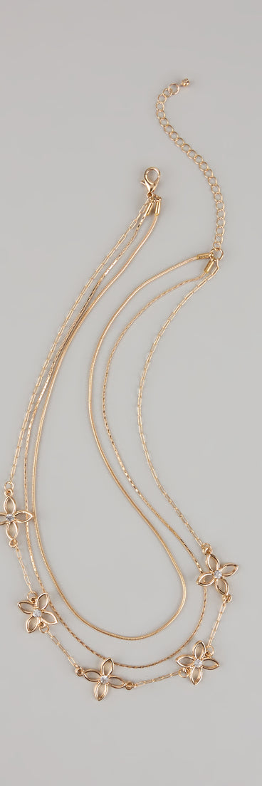 Just Bloomed Floral Layered Necklace