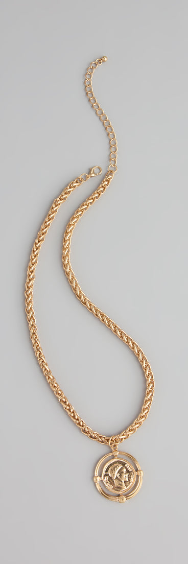 Style your vibe in seconds with the Coin Toss Statement Chain Necklace, a fashion accessories essential that completes any outfit with ease.