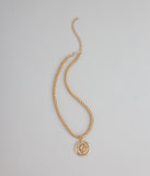 Coin Toss Statement Chain Necklace