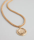 Coin Toss Statement Chain Necklace