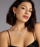 Shine Bright Rhinestone Necklace and Earrings Set