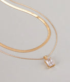 Glow Moment Layered Rhinestone Necklace