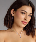 Instant Glam Rhinestone Necklace And Earrings Set