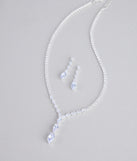 Instant Glam Rhinestone Necklace And Earrings Set