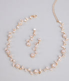 Floral Beauty Necklace And Earrings Set