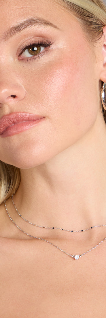 Effortless Shine Cubic Zirconia Layered Necklace Set